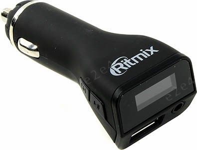 FM-трансмиттер Ritmix FMT-A740, USB, AUX, черный