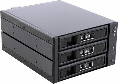 

Корзина Procase L3-203SATA3 HotSwap 3xSATA/SAS, Черный/серебристый, L3-203