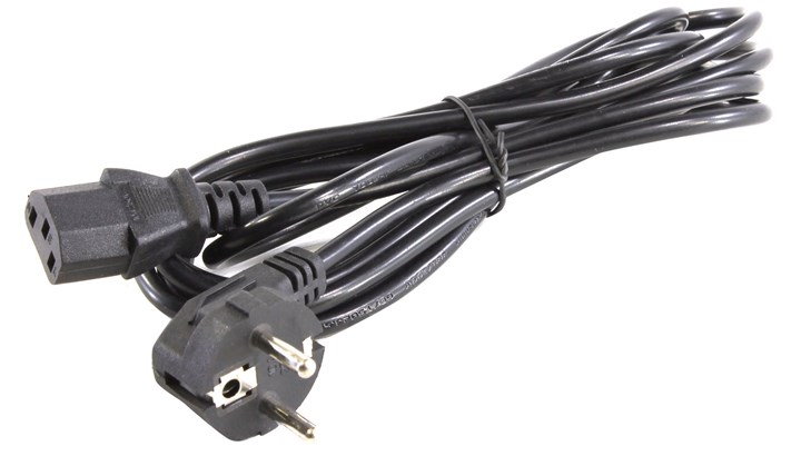 

Кабель питания Schuko (Euro)(M)-IEC-320-C13 угловая вилка/прямой штекер, 3м, черный