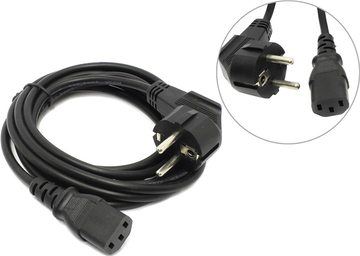 

Кабель питания IEC-320-C13-IEC-320-C13, 3м, черный VCOM (CE021-CU0.5EURO-3M)