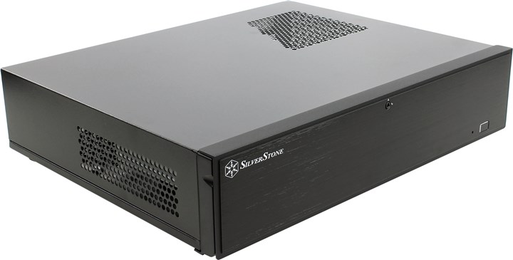 Корпус SilverStone ML04B, mATX, Slim-Desktop, черный, без БП