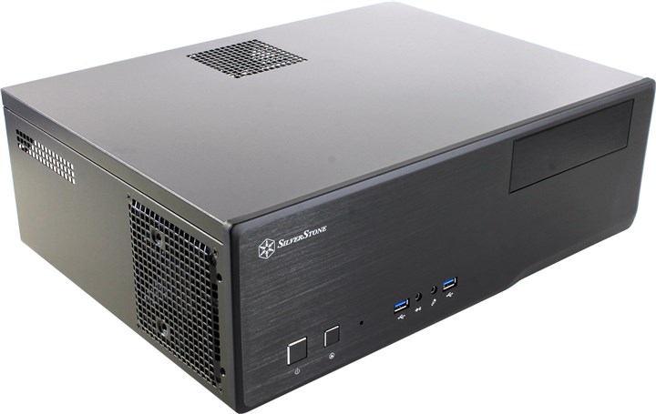 Корпус SilverStone GD05B, mATX, Full-Desktop, черный, без БП