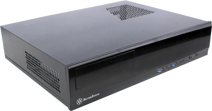 Корпус SilverStone ML03B, Slim-Desktop, без БП, черный