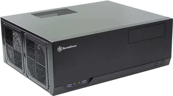 Корпус SilverStone GD09B, ATX, Full-Desktop, 2xUSB 3.0, черный, без БП
