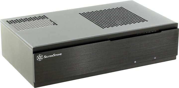 Корпус SilverStone ML06B, Mini-ITX, Slim-Desktop, черный, без БП