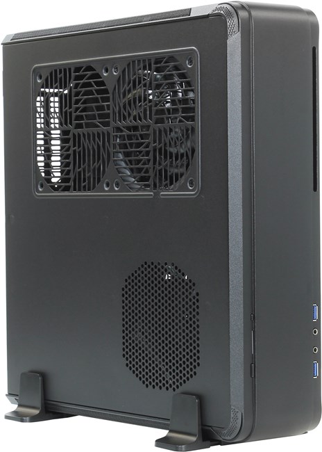 Корпус SilverStone FTZ01B Black, Mini-ITX, Slim-Desktop, 2xUSB 3.0, черный, без БП