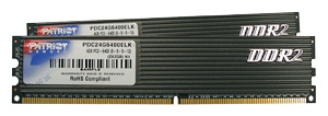 Комплект памяти DDR2 DIMM 4Gb (2x2Gb), 800MHz Patriot Memory (PDC24G6400LLK)