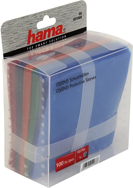 

Конверт для CD/DVD Hama 100шт, пластик, ассорти (H-51068), Зеленый;синий;фиолетовый;оранжевый;красный