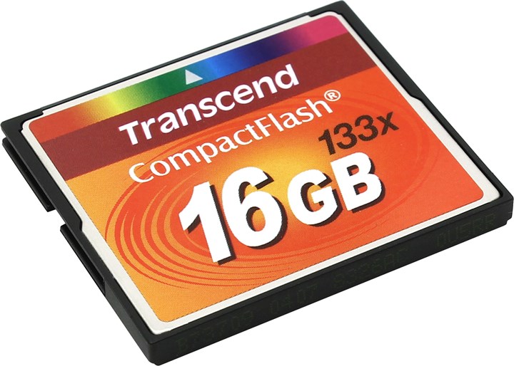 Карта памяти CompactFlash Transcend, 16Gb, 133X