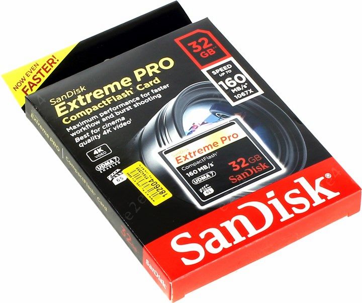 Карта памяти CompactFlash Sandisk, 32Gb купить по цене 0 руб в Новосибирске  в интернет-магазине e2e4