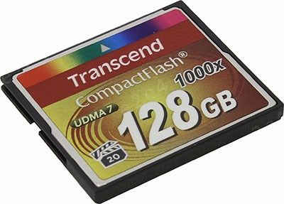 Карта памяти CompactFlash Transcend, 128Gb, 1000X