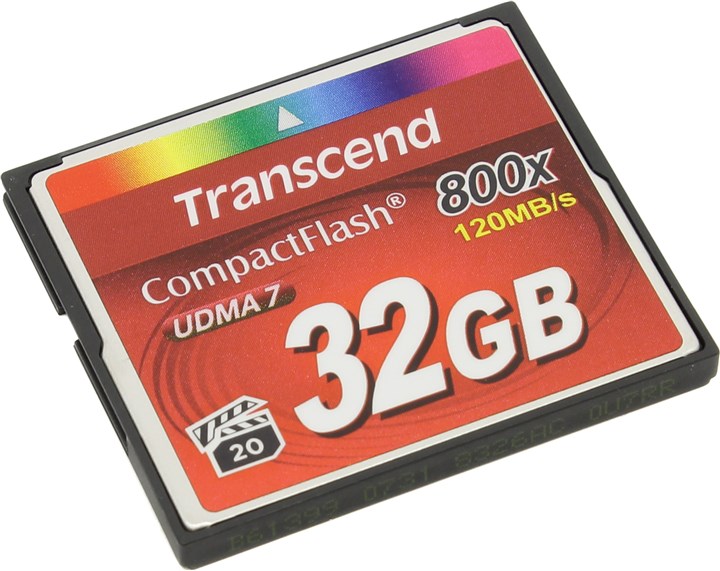 Карта памяти CompactFlash Transcend, 32Gb, 800X