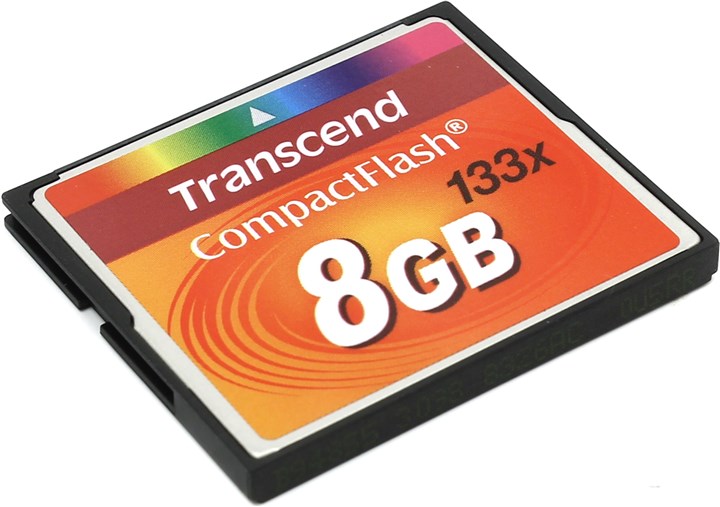 Карта памяти CompactFlash Transcend, 8Gb, 133X