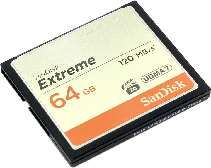 Карта памяти CompactFlash Sandisk 64Gb (SDCFXSB-064G-G46)