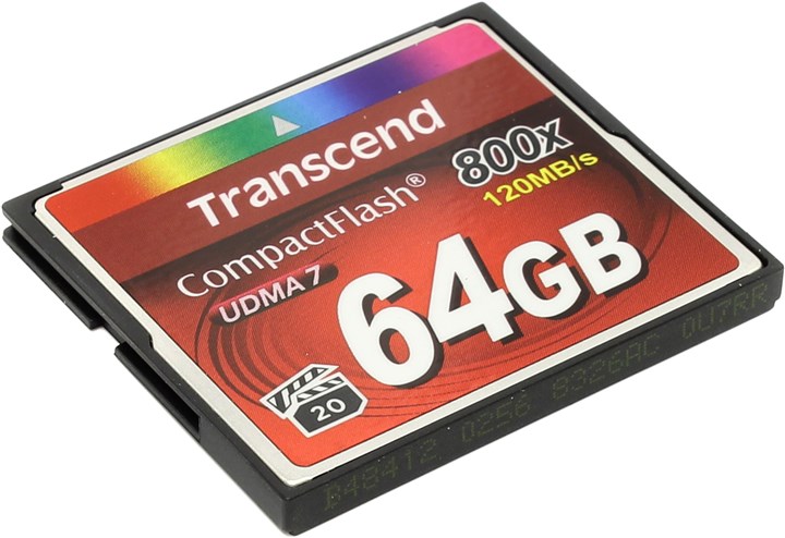 Карта памяти CompactFlash Transcend, 64Gb, 800X