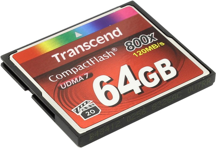 Карта памяти 64Gb CompactFlash Transcend 800X 795000₽