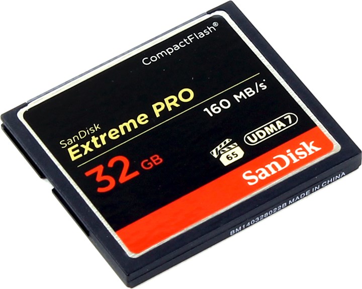 

Карта памяти 32Gb CompactFlash Sandisk Extreme Pro, SDCFXPS-032G-X46