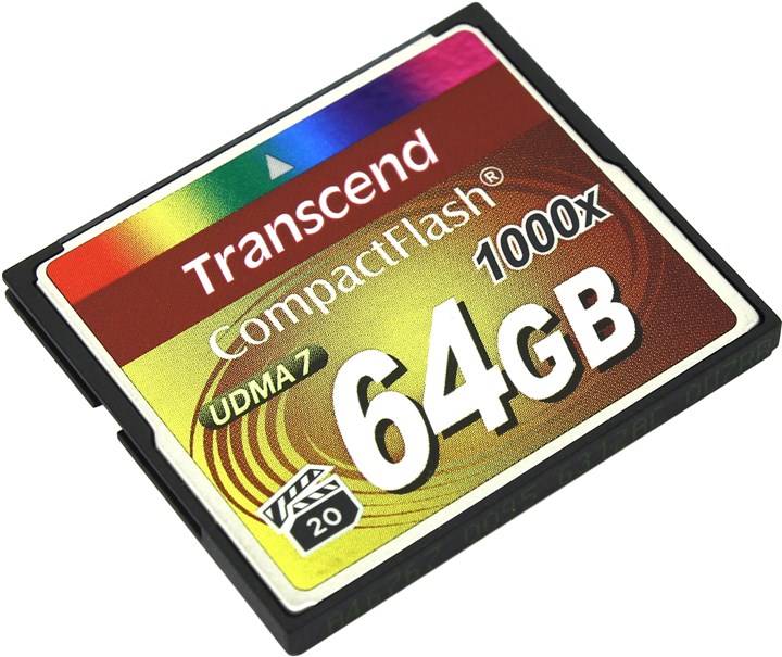 Карта памяти CompactFlash Transcend, 64Gb, 1000X