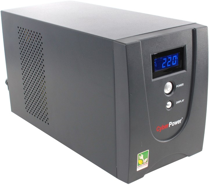 

ИБП CyberPower VALUE2200ELCD, 2200 В·А, 1.32 кВт, EURO, розеток - 4, USB, черный, VALUE2200ELCD