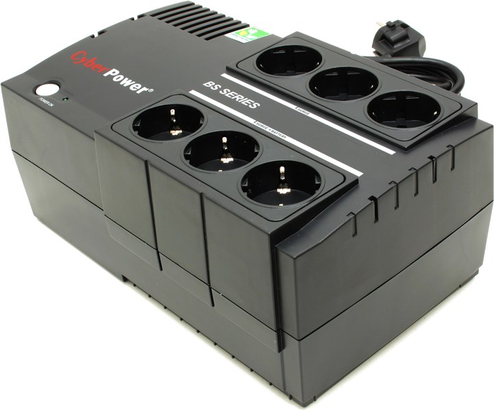 

ИБП CyberPower BS850E, 850 VA, 490 Вт, EURO, розеток - 6, USB, черный, BS850E