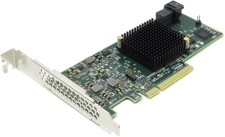 Адаптер HBA Broadcom SAS 9300-4i, PCI-Ex8, SGL
