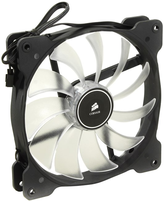 

Вентилятор Corsair Air Series AF140 LED White Quiet Edition, 140мм, 1200rpm, 25.5 дБА, 3-pin, 1шт, белый (CO-9050017-WLED), Air Series AF140 LED White Quiet Edition
