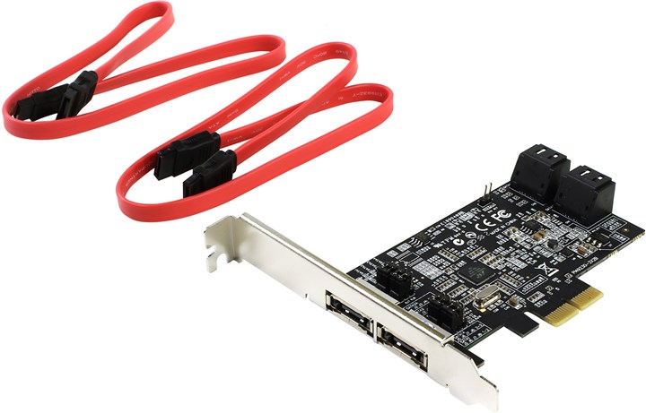 

Контроллер SATA ST-Lab A-520, внешние порты: 2x eSATA, внутренние порты: 4xSATA, PCI-Ex2, Retail (A520), A-520