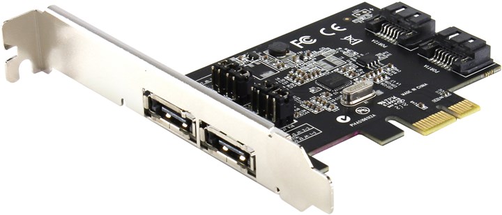 

Контроллер SATA ST-Lab A-480, внешние порты: 2x eSATA, внутренние порты: SATA, PCI-E, Retail (A480), A-480