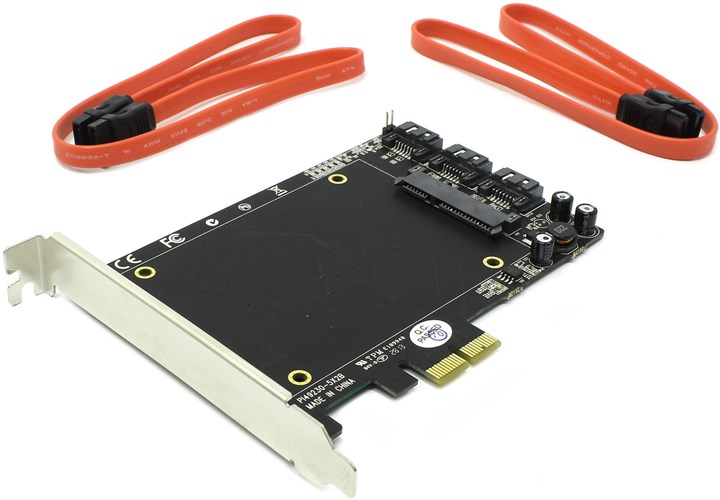 Контроллер SATA ST-Lab, 4xSATA, PCI-E, Retail (A-550)