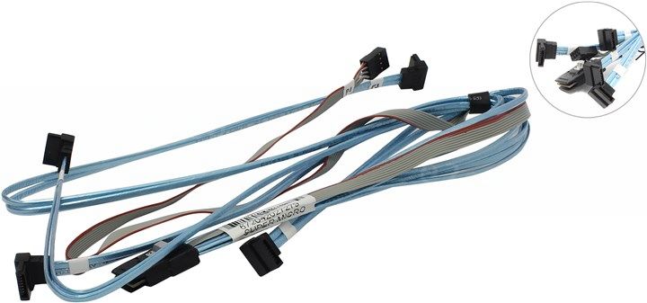 

Кабель SuperMicro SFF-8087/4SATA, Г-образный коннектор, 0.64/0.54/0.44/0.34m (CBL-0278L), Белый, CBL-0278L