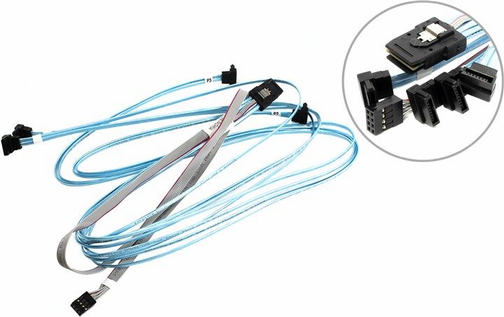 

Кабель SuperMicro CBL-0388L, SFF-8087 (mini SAS) - 4xSATA+SB, 70/70/90/90, 70 см, белый (CBL-0388L), CBL-0388L