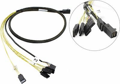 

Кабель LSI CBL-SFF8643-SATASB-10M, SFF-8643 (mini SAS HD) - 4xSATA+SB, 1 м, черный (LSI00411/L5-00221-00), CBL-SFF8643-SATASB-10M