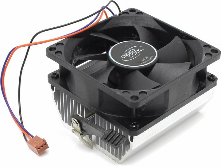 Кулер для процессора DeepCool CK-AM209 для Socket/AM2/AM2+/AM3/AM3+/FM1/AM4/FM2/FM2+, 80мм, 2800rpm, 30 дБ, 65W, 3-pin, Al