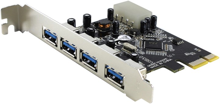 Контроллер USB Orient VA-3U4PE, 4xUSB 3.0, PCI-E