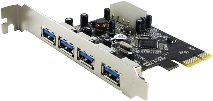 Контроллер USB Orient, 4xUSB 3.0, PCI-E, OEM (VA-3U4PE)