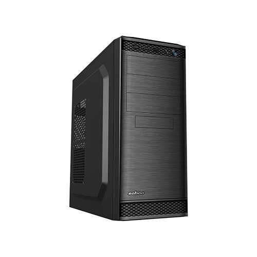 Корпус PowerCool S2005BK, ATX, Midi-Tower, черный, 500 Вт