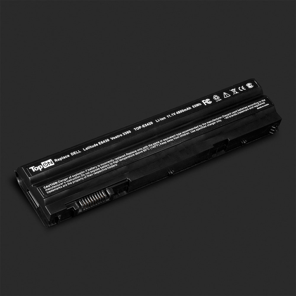 Аккумуляторная батарея TopON для Dell Latitude E5420/E5430/E5520/E5530/E6420/E6520/E6530, Inspiron 5520/5720/7520/7720, Vostro 3360/346, 11.1V 4800mAh (TOP-E5420)