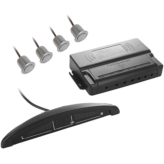 

Парктроник Silverstone F1 Interpower IP-416, черный, 4 датчика, Ø 19, цвет датчиков серебристый, Interpower IP-416