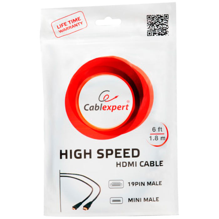 Кабель HDMI(19M)-Micro HDMI(19M), 1.8 м, Cablexpert