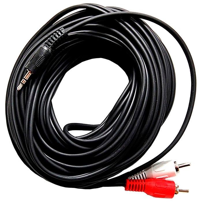 Кабель соединительный VCOM Jack 3.5-2xRCA(M), 10м, черный (VAV7183-10M)