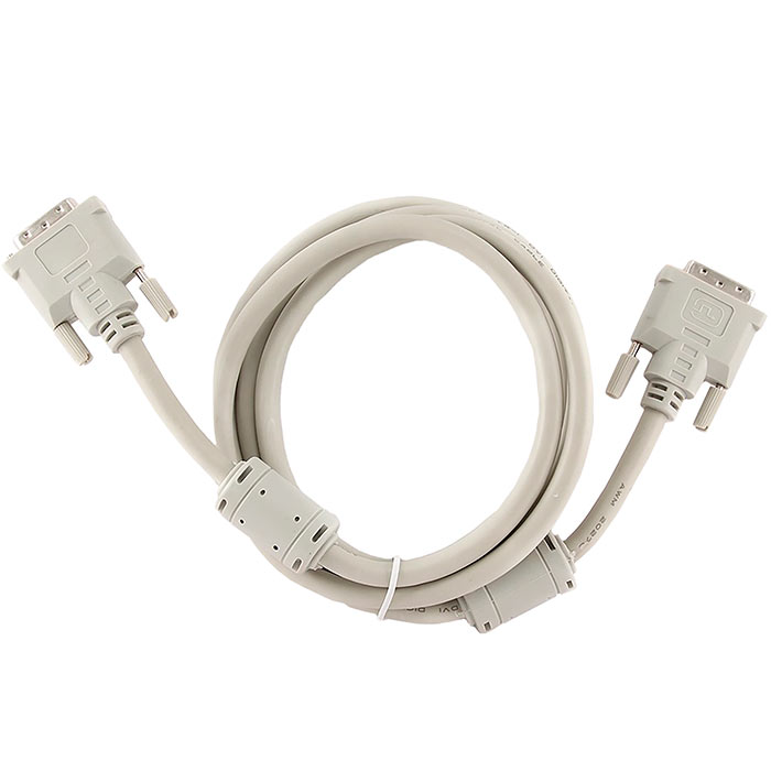 Кабель DVI-D(25M)/DVI-D(25M) Dual Link, 1.8m, ферритовый фильтр, Gembird/Cablexpert (CC-DVI2-6C), цвет белый - фото 1