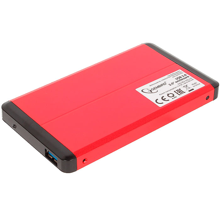 

Внешний бокс Gembird 1x 2.5" USB 3.0, красный (EE2-U3S-2-R), EE2-U3S-2-R