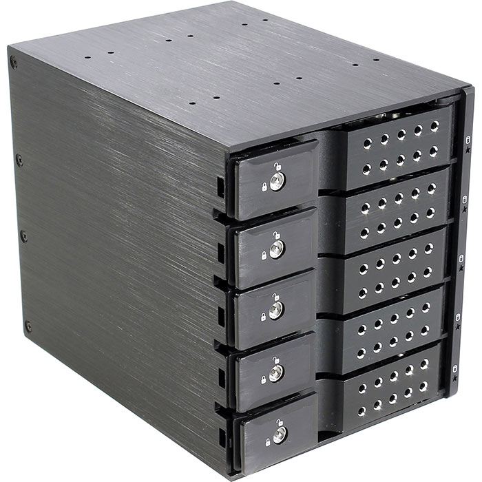 

Корзина Procase T3-305-SATA3-BK, 5xSATA/SAS, HotSwap, Aluminium, черный, T3-305
