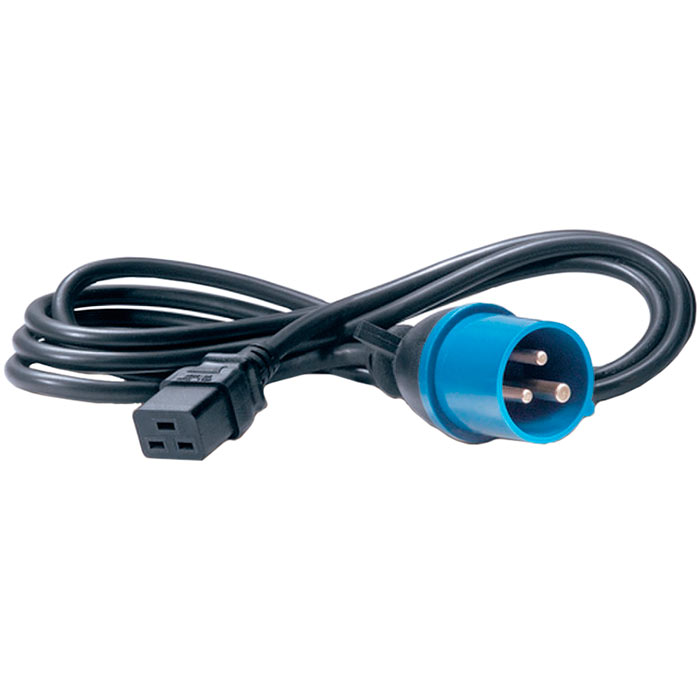 Кабель APC Power Cord IEC 320 C19 - IEC 309 16AMP/230V, 2.5m (AP9876), цвет черный