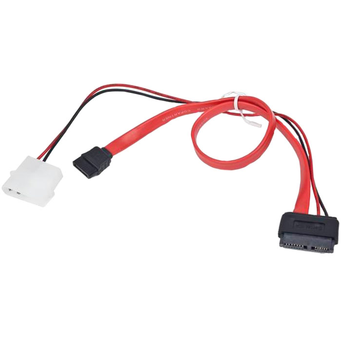 Кабель Cablexpert molex+SATA-miniSATA, прямой, 50 см, красный (CC-SATA-C3)