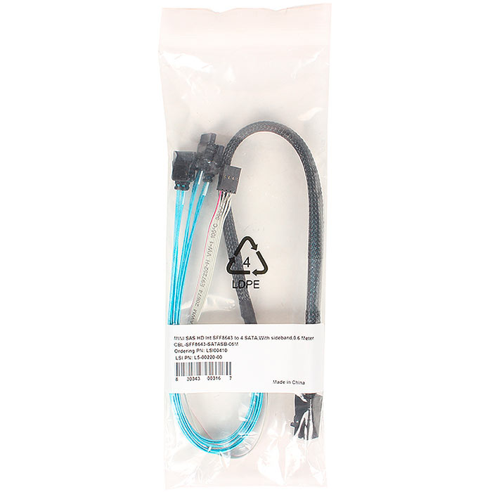 

Кабель Broadcom CBL-SFF8643-SATASB-06M, SFF-8643 (mini SAS HD) - 4xSATA+SB, 60см (LSI00410), CBL-SFF8643-SATASB-06M