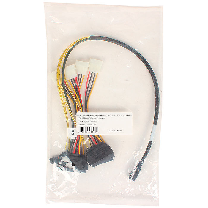 

Кабель LSI CBL-SFF8643-SAS8482SB-06M, SFF-8643 (mini SAS HD) - 4xSFF-8482 (SAS), 60 см, черный (LSI00412), CBL-SFF8643-SAS8482SB-06M