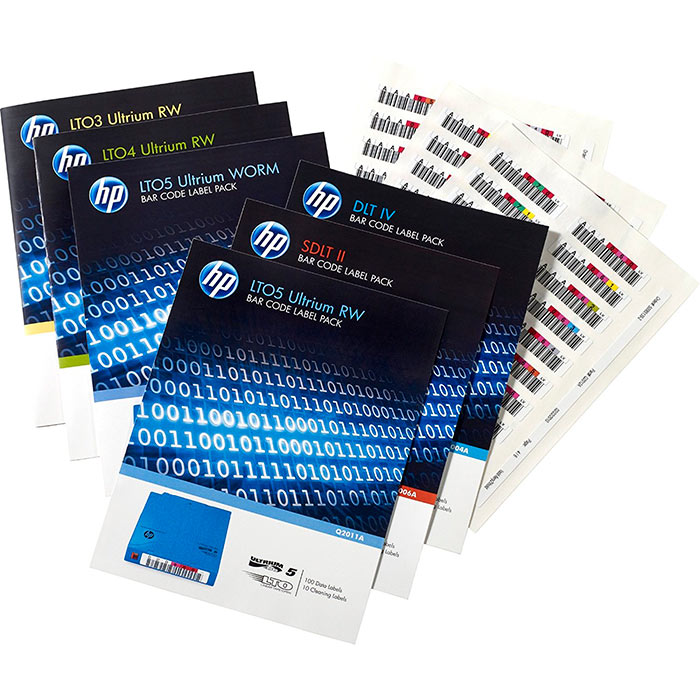 Набор наклеек HPE LTO-6 Ultrium RW Bar Code Label Pack (Q2013A)