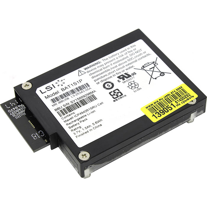 

Батарея LSI LSIiBBU08 Battery Module for MegaRAID SAS 9260/9280 (LSI00264), LSIiBBU08