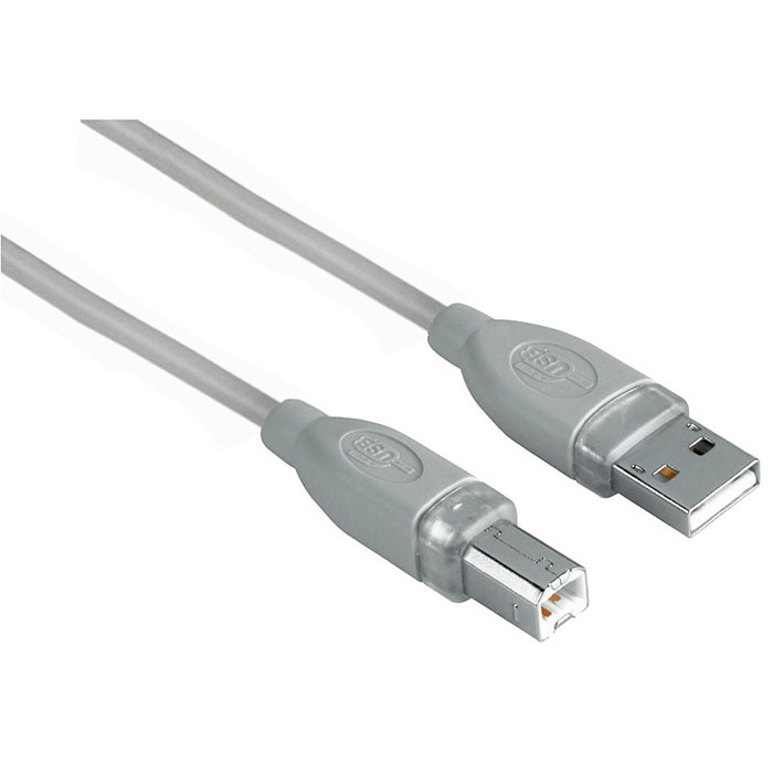 Кабель USB 2.0(Am)-USB 2.0(Bm), 3 м, серый